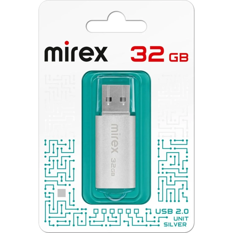Флеш-память Mirex USB UNIT SILVER 32Gb (13600-FMUUSI32 )