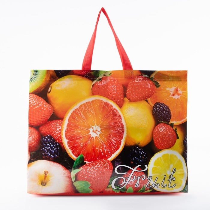 Сумка хозяйственная без молнии, 12 л, цвет красный/разноцветный Сумка хозяйственная без молнии, 12 л, цвет красный/разноцветный