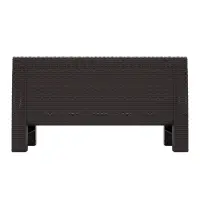 Стол садовый &laquo;Ротанг&raquo;, 76.5&times;57&times;42 см, пластиковый, цвет мокко