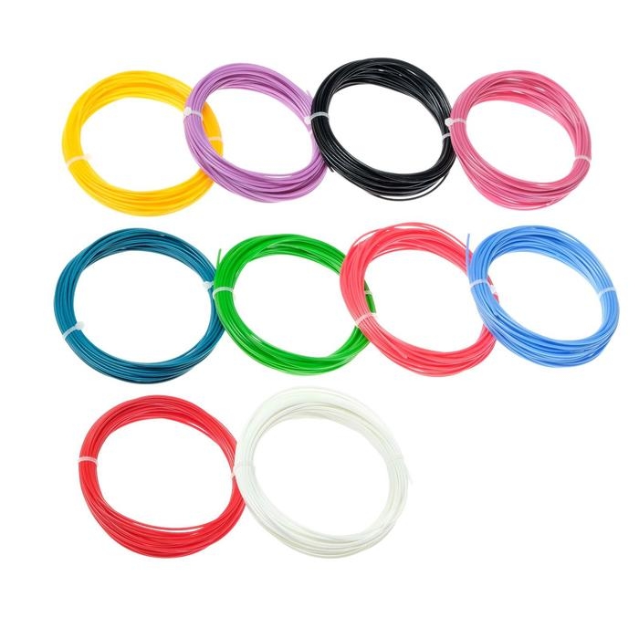 Комплект 3Д ручка с дисплеем голубая + пластик ABS 10 цветов по 10 метров Комплект 3Д ручка с дисплеем голубая + пластик ABS 10 цветов по 10 метров