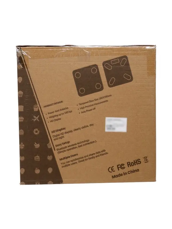 Весы напольные LVE-030, диагностические, до180 кг, от аккумулятора, стекло, белые