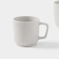 Кружки Magistro Jarwah Lausanne, 240 мл, 7.8&times;8 см, 2 шт., фарфор, серые