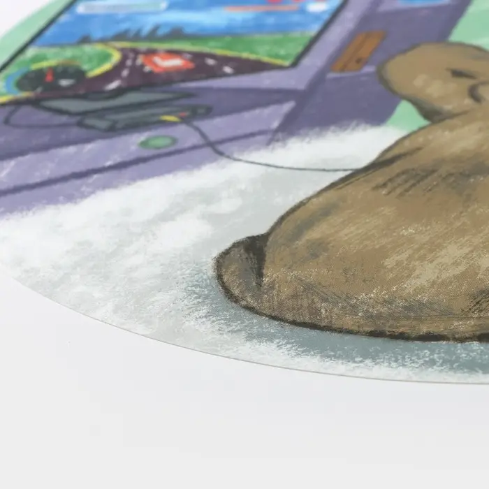 Салфетка сервировочная кухонная Доляна «Капибары геймеры», d=36 см, настольное покрытие