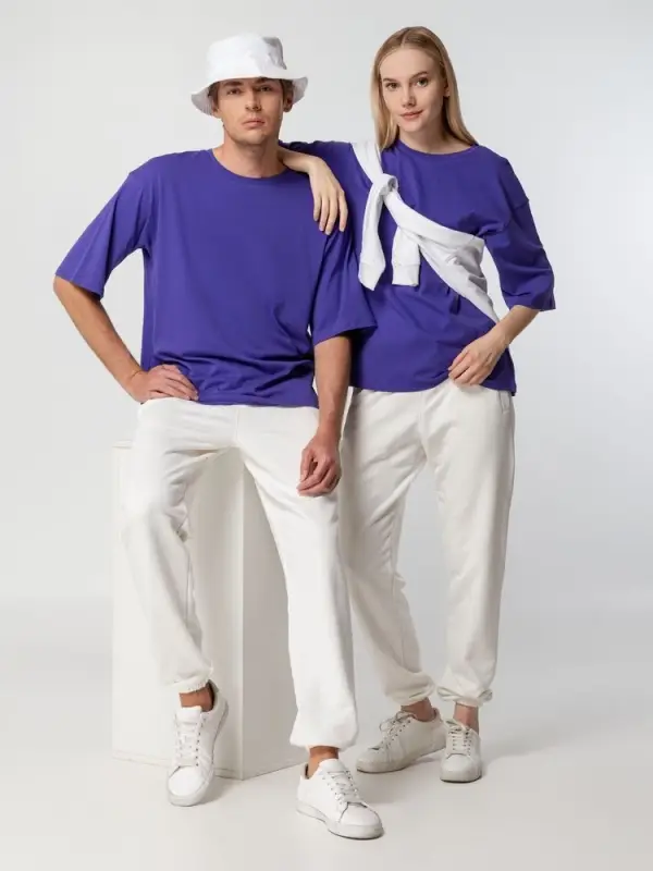 Футболка унисекс оверсайз Street Vibes, фиолетовая, размер XS/S Футболка унисекс оверсайз Street Vibes, фиолетовая, размер XS/S