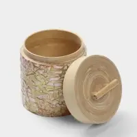 Банка для сыпучих продуктов, 9&times;9&times;10 см, бамбук