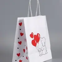 Пакеты подарочные, "С Днем Рождения", 22 х 12 х 25 см , набор 4 шт