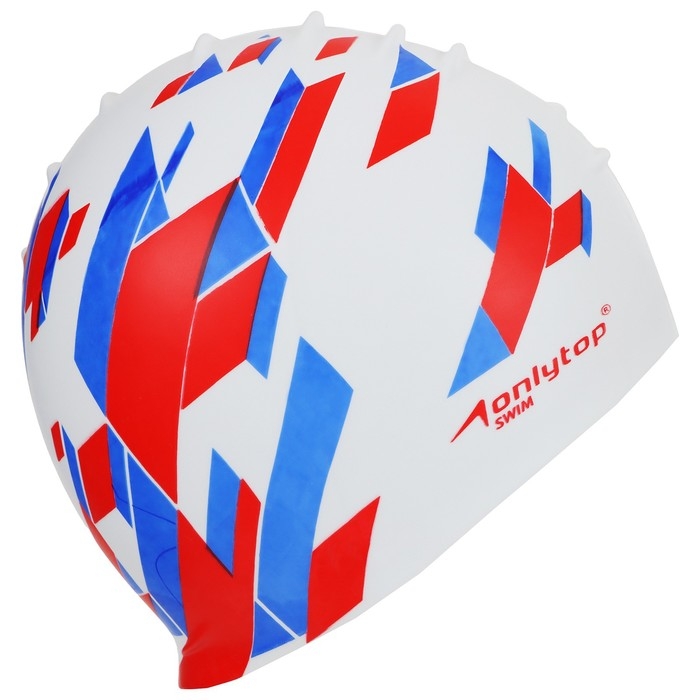Шапочка для плавания взрослая ONLYTOP «Триколор», силиконовая, обхват 54-60 см Шапочка для плавания взрослая ONLYTOP «Триколор», силиконовая, обхват 54-60 см