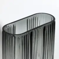 Ваза для цветов &laquo;Айрис&raquo;, 23.5&times;17&times;7 см, стекло, серая