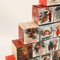 Коробки для адвент - календаря новогодние &laquo;Советский&raquo;, набор 31 шт., 7&times;7&times;7 см