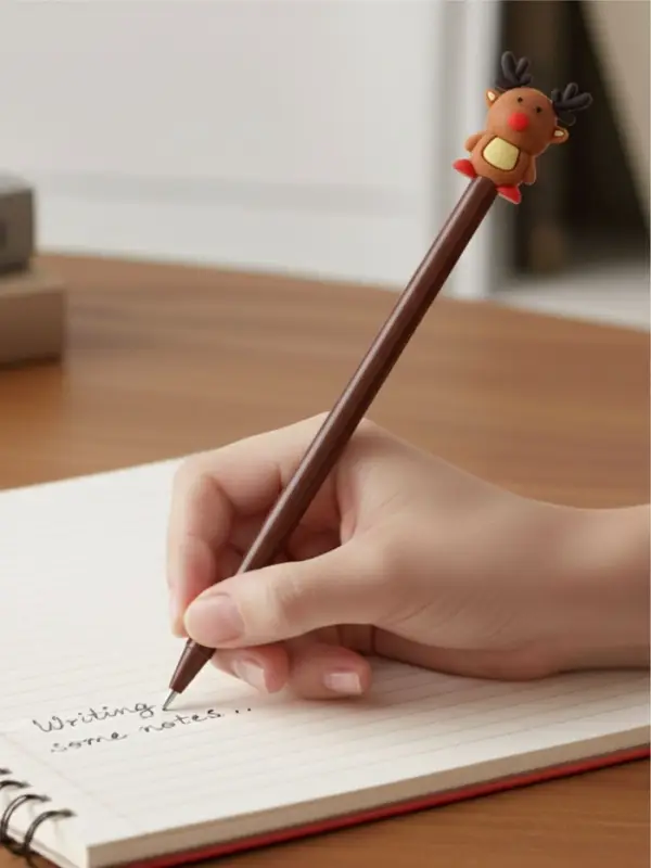 Ручка-прикол Calligrata &laquo;Новый год&raquo;, чёрные чернила, гелевая, подарочная, МИКС