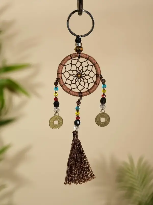 Брелок &laquo;Ловец снов&raquo;, 4&times;15 см, коричневый