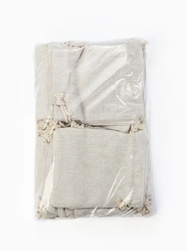 Набор подарочных мешочков 50 шт. &laquo;Лён&raquo; 10&times;12 см, бежевый