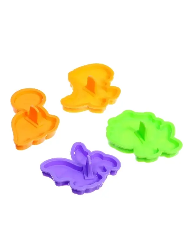 Набор для игры с мягким пластилином &laquo;Диномир&raquo;, 6 баночек с массой для лепки, 5 форм