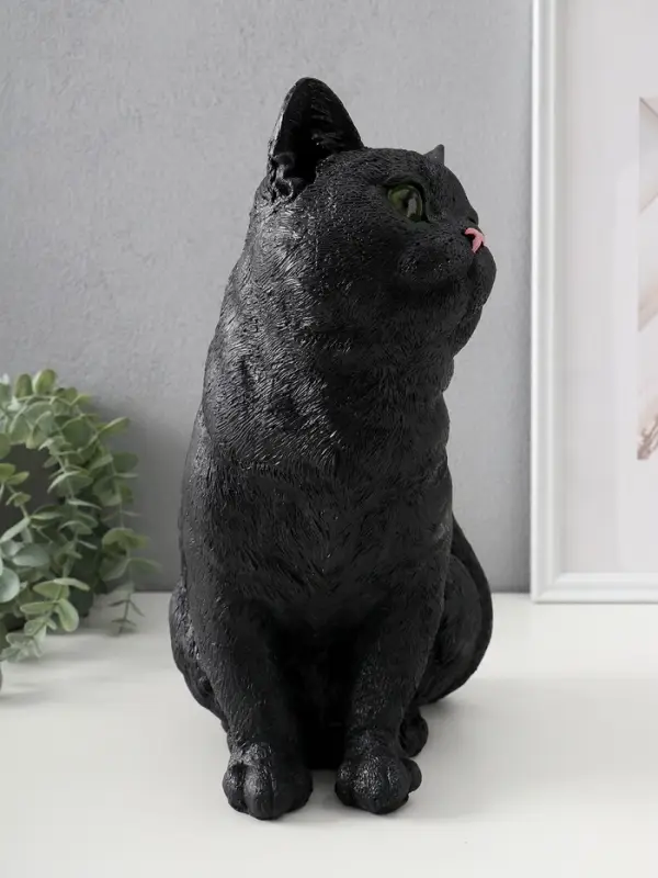 Фигурка (гипс) Кошка Черная окраска. Высота 31,5 см, Ширина 16 см, Длина 24 см. Фигурка (гипс) Кошка Черная окраска. Высота 31,5 см, Ширина 16 см, Длина 24 см.