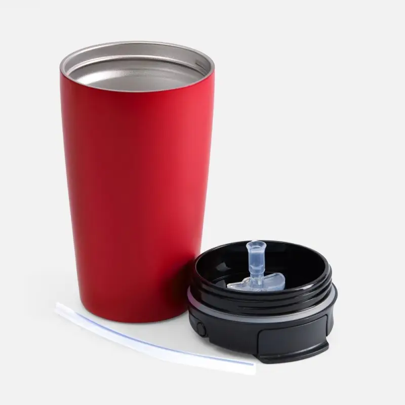 Термостакан с двумя поильниками Duetta, красный Термостакан с двумя поильниками Duetta, красный