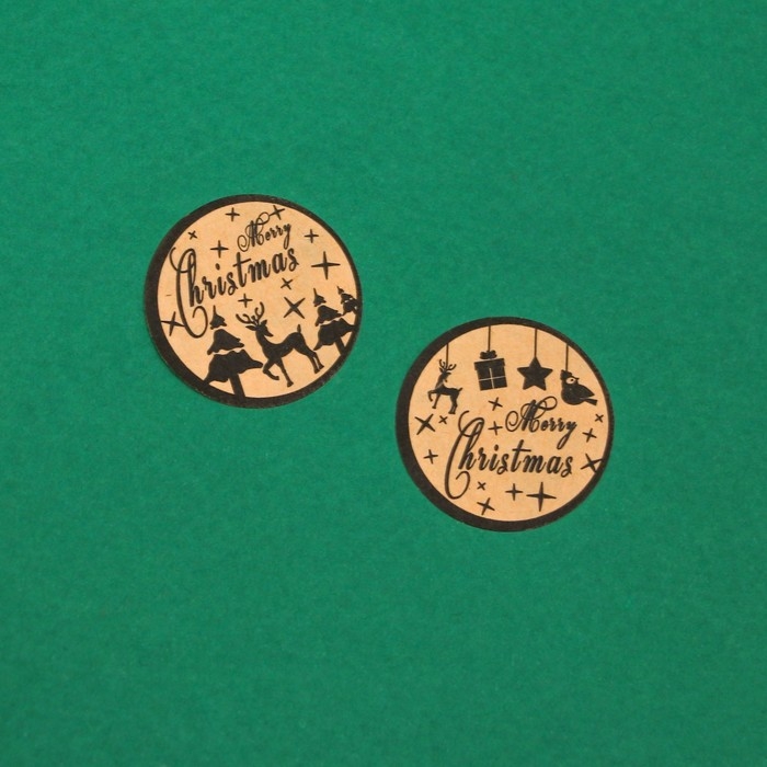 Новый год. Наклейки новогодние в рулоне Новый год. Наклейки новогодние в рулоне "Merry Christmas", 500 шт, 2,5 х 2,5 см.