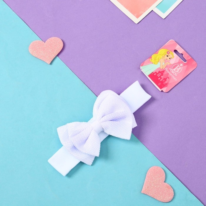 Повязка для волос Повязка для волос "Оливия" классика, 3х16 см, белый