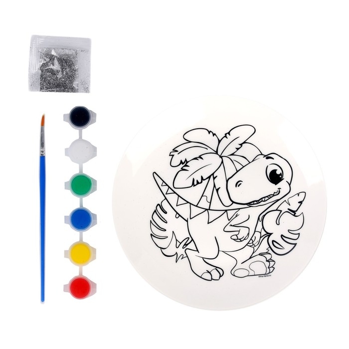 Набор для творчества. Роспись тарелки «Динозаврик» Набор для творчества. Роспись тарелки «Динозаврик»