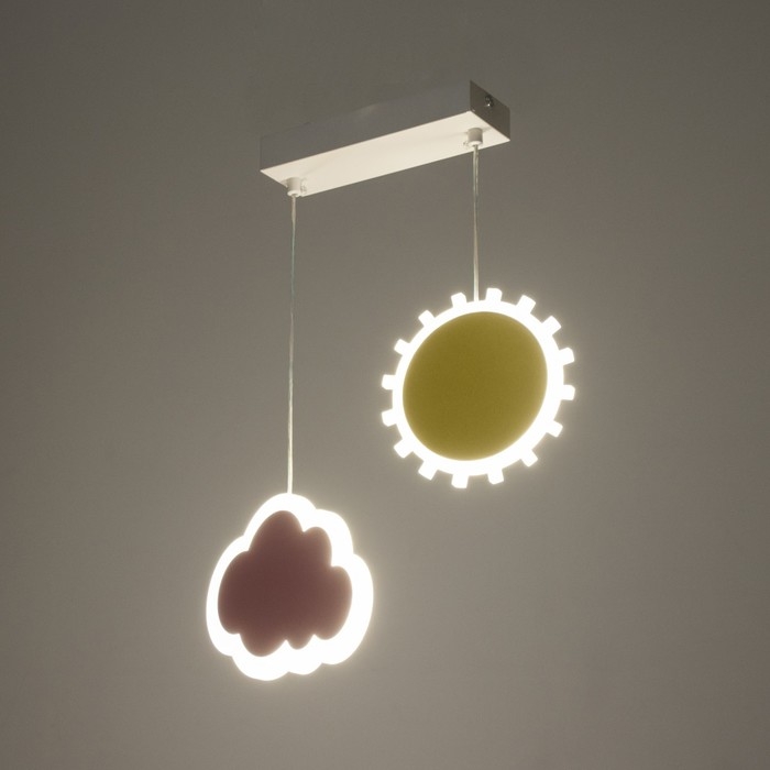 Светильник подвесной "Рассвет" LED 36Вт цветной 30х5х60см