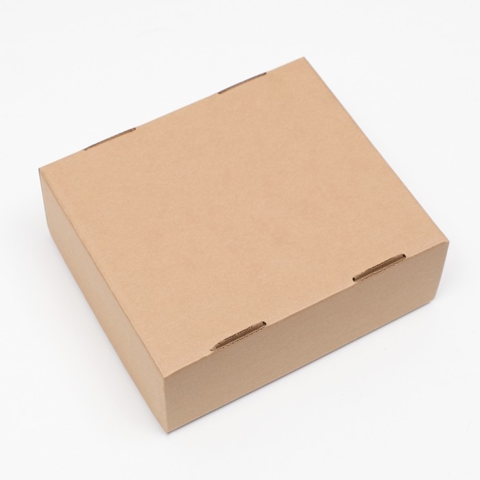 Коробка сборная, крышка-дно, Коробка сборная, крышка-дно, "бурая" 21 х 18 х 8 см