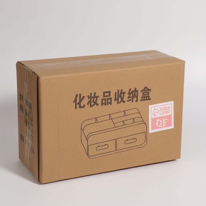 Органайзер 2-х уровн 9секц с 2 ящик 26*16,5*10см бел мат к/кор накл QF