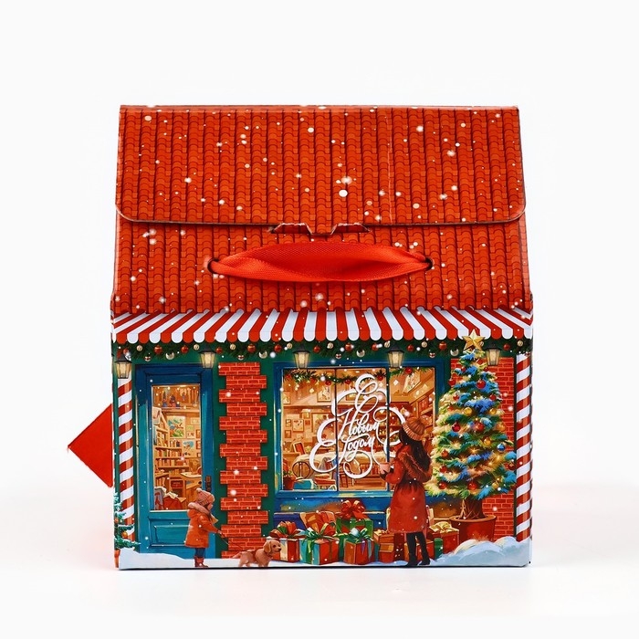 Коробка подарочная новогодняя складная « С Новым годом! », 15 х 18 х 10 см, Новый год Коробка подарочная новогодняя складная « С Новым годом! », 15 х 18 х 10 см, Новый год