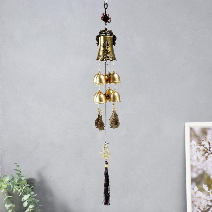 Музыка ветра металл Музыка ветра металл "Лакшми и карпы" 8 колокольчиков 66 см