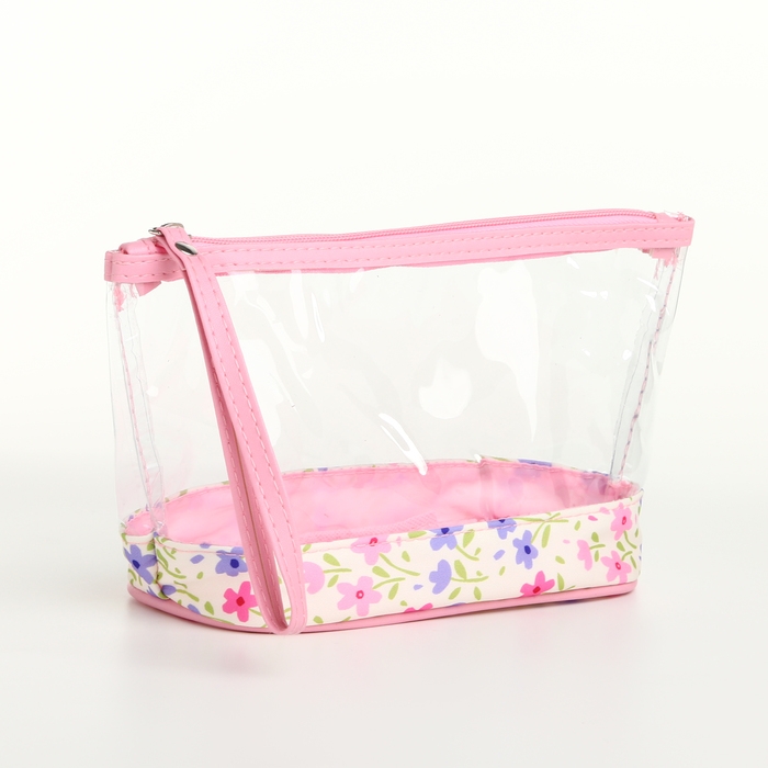 Набор косметичек 2 в 1 на молнии, цвет розовый Набор косметичек 2 в 1 на молнии, цвет розовый