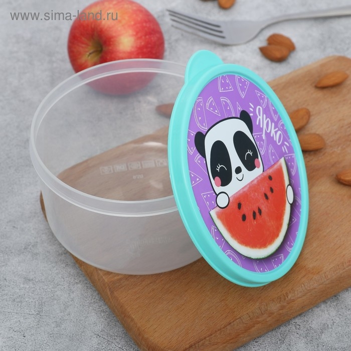 Ланч-бокс круглый «Ярко», 500 мл Ланч-бокс круглый «Ярко», 500 мл