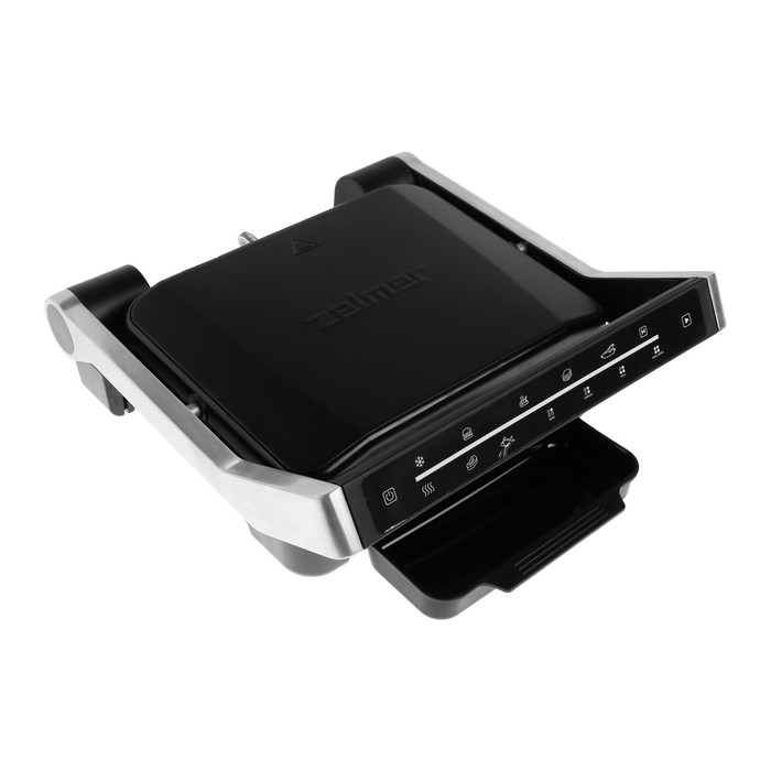 Гриль электрический Zelmer ZPR2600, 2000 Вт, антипригарное покрытие, 29.2х23 см, чёрно-серый 1025409