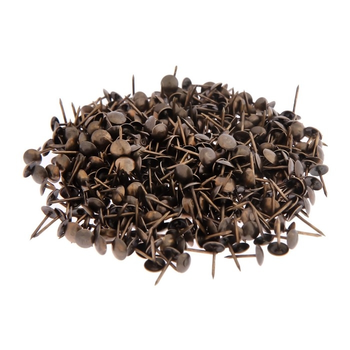 Гвозди ТУНДРА, декоративные, обивочные, 8х15 мм, бронза, 500 шт Гвозди ТУНДРА, декоративные, обивочные, 8х15 мм, бронза, 500 шт