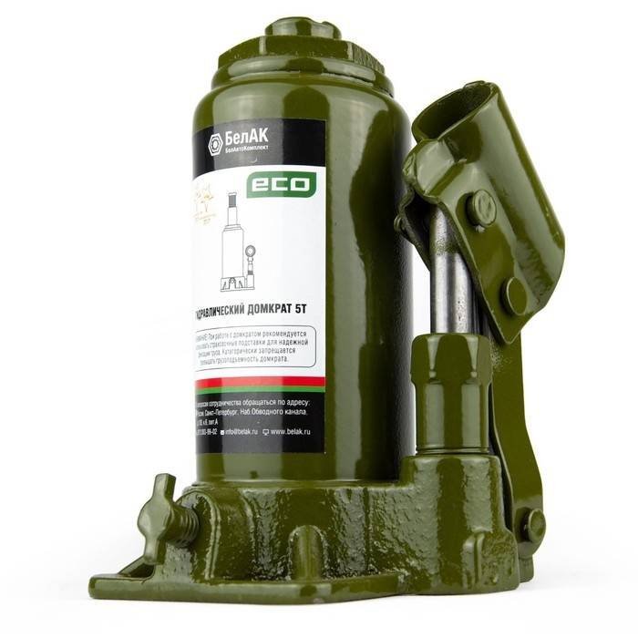 Домкрат гидравлический  Домкрат гидравлический "БелАК" ECO БАК.70014, подъем/подхват 298/158 мм, 5 т