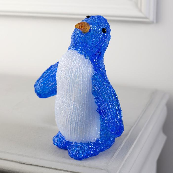 Светодиодная фигура «Танцующий пингвин» 7 × 20 × 7 см, акрил, 10 LED, батарейки ААх2 (не в комплекте), свечение белое Светодиодная фигура «Танцующий пингвин» 7 × 20 × 7 см, акрил, 10 LED, батарейки ААх2 (не в комплекте), свечение белое