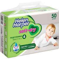 Детские подгузники Helen Harper Soft & Dry Maxi (7-18 кг), 50 шт.