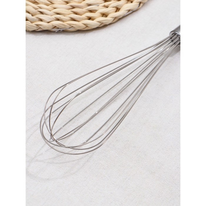 Венчик для взбивания Доляна «Стандарт», 30×6,5 см, цвет серебристый Венчик для взбивания Доляна «Стандарт», 30×6,5 см, цвет серебристый