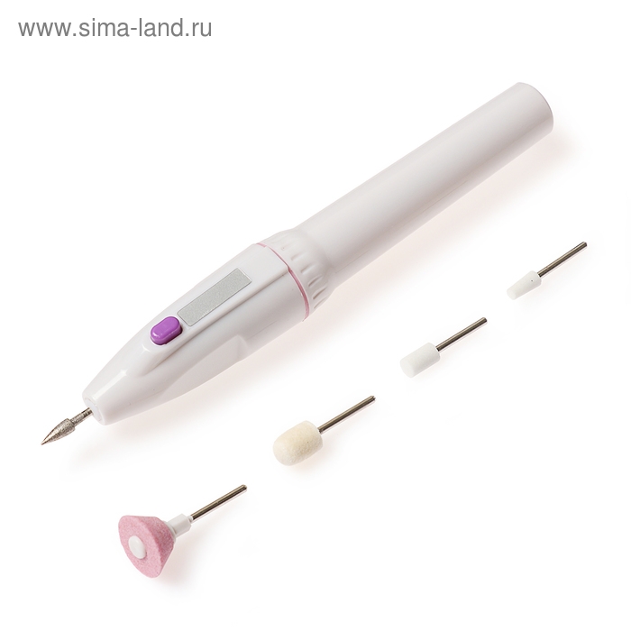 Аппарат для маникюра Luazon LMM-01-05, 5 насадок, 2 Вт, 2хAA (не в комплекте), белый Аппарат для маникюра Luazon LMM-01-05, 5 насадок, 2 Вт, 2хAA (не в комплекте), белый