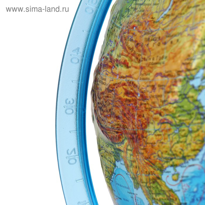 Глобус физико-политический Глобус физико-политический "Глобен", интерактивный, диаметр 320 мм, рельефный, с подсветкой от батареек, с очками
