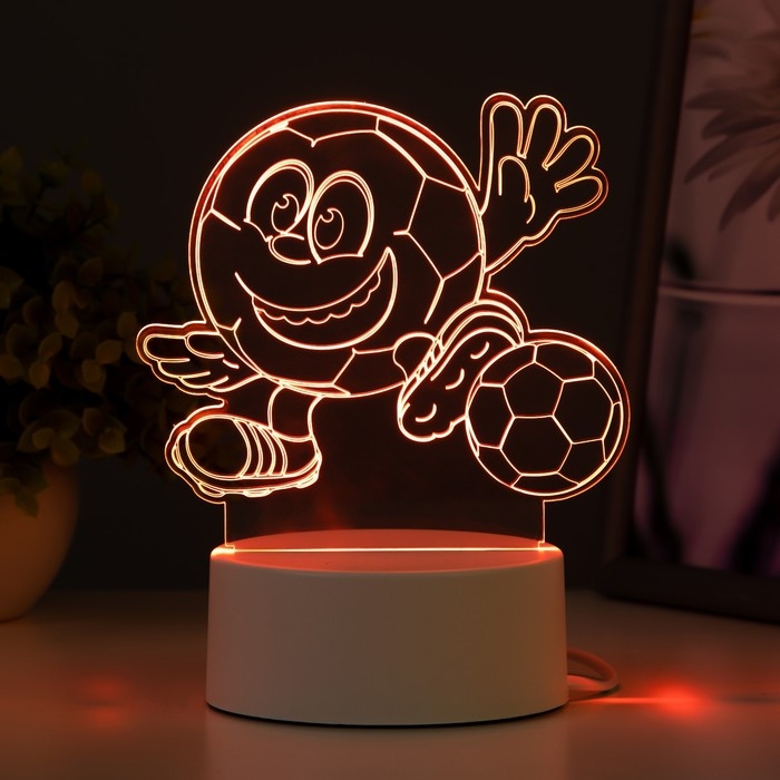 Светильник  Светильник "Футбик" LED RGB от сети 13х9,5х12,6 см RISALUX