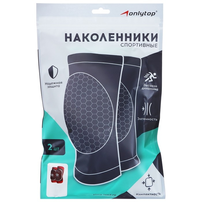 Наколенники спортивные ONLYTOP Workout, р. L Наколенники спортивные ONLYTOP Workout, р. L