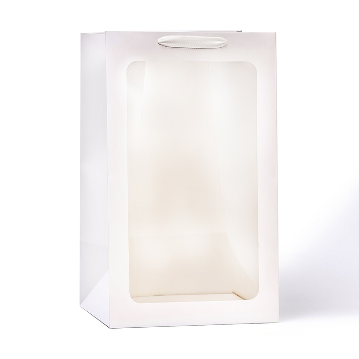 Пакет подарочный с окном, белый, 50 х 30 х 25 см Пакет подарочный с окном, белый, 50 х 30 х 25 см