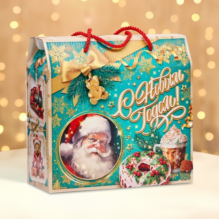 Новый год. Подарочная коробка новогодняя Вкус Детства 23 х 10 х 22 см. Новый год. Подарочная коробка новогодняя Вкус Детства 23 х 10 х 22 см.