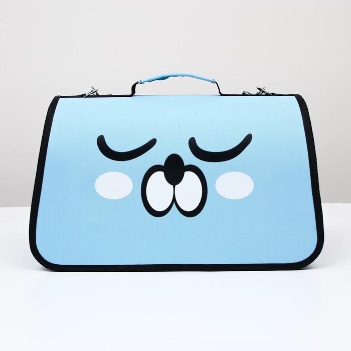 Сумка - переноска для животных Сумка - переноска для животных "Сонный пёсик", каркасная, размер M, 40 х 21 х 27 см, голубая