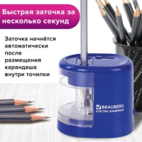 Точилка электрическая 2 отверстия BRAUBERG "STANDARD", питание от 4 батареек АА,  228423