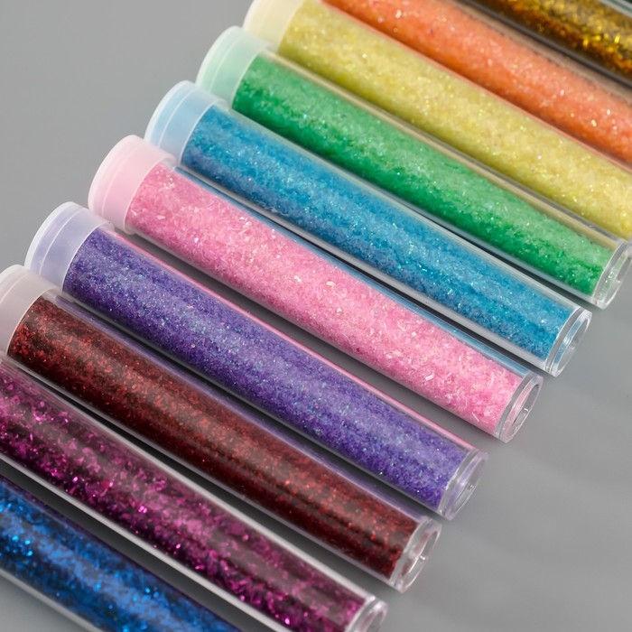 Глиттер для творчества Глиттер для творчества "Перламутр" набор 12 шт 1,4х9х36 см