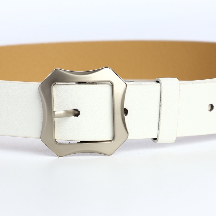 Ремень женский, ширина 2,5 см, винт, пряжка металл, цвет белый Ремень женский, ширина 2,5 см, винт, пряжка металл, цвет белый