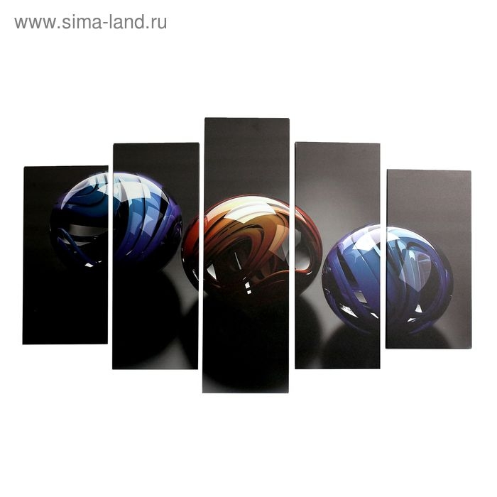 Картина модульная на подрамнике  Картина модульная на подрамнике "Абстракция шары" 2-25х52; 2-25х67; 1-25х80см   80*125 см