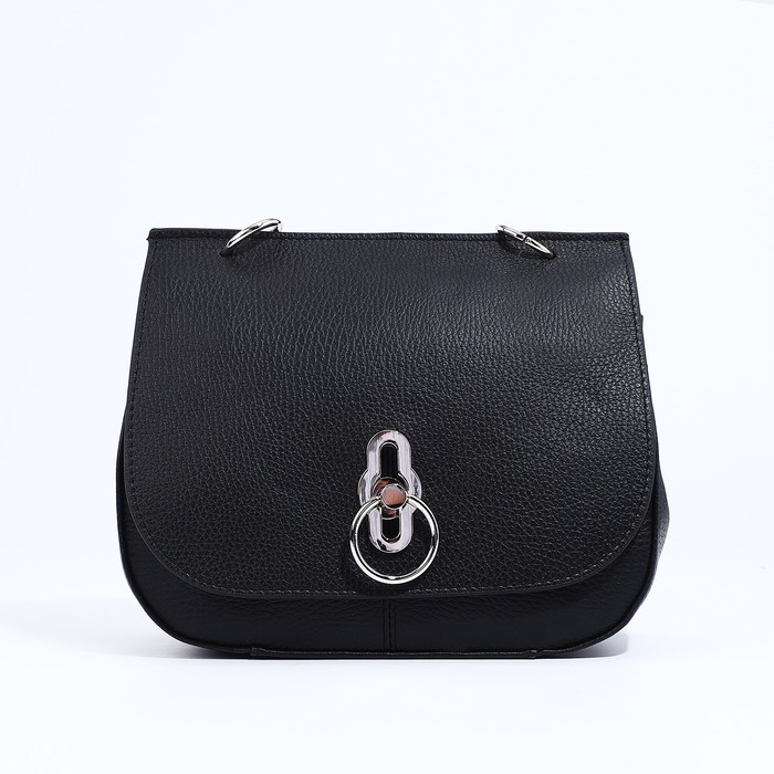 Сумка женская L-Craft на застёжке, длинный ремень, цвет чёрный Сумка женская L-Craft на застёжке, длинный ремень, цвет чёрный