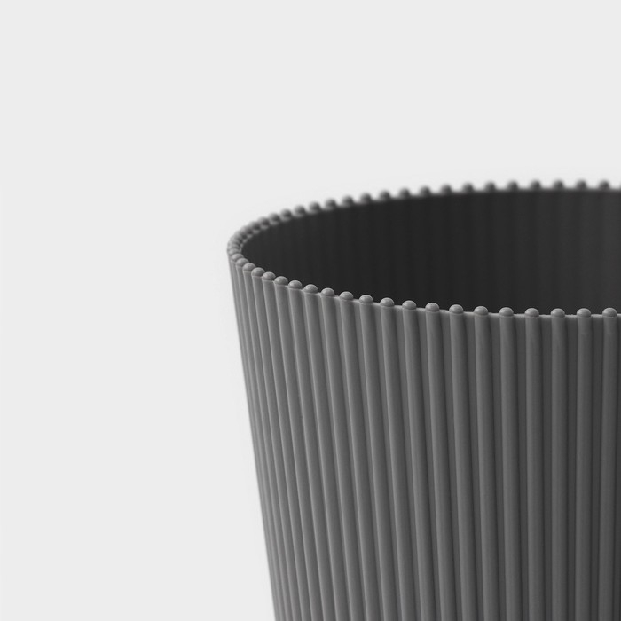 Горшок для цветов с поддоном, 12×11,5 см, цвет серый