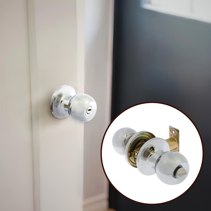 Защелка 1302, с фиксатором, без ключа, цвет хром Защелка 1302, с фиксатором, без ключа, цвет хром