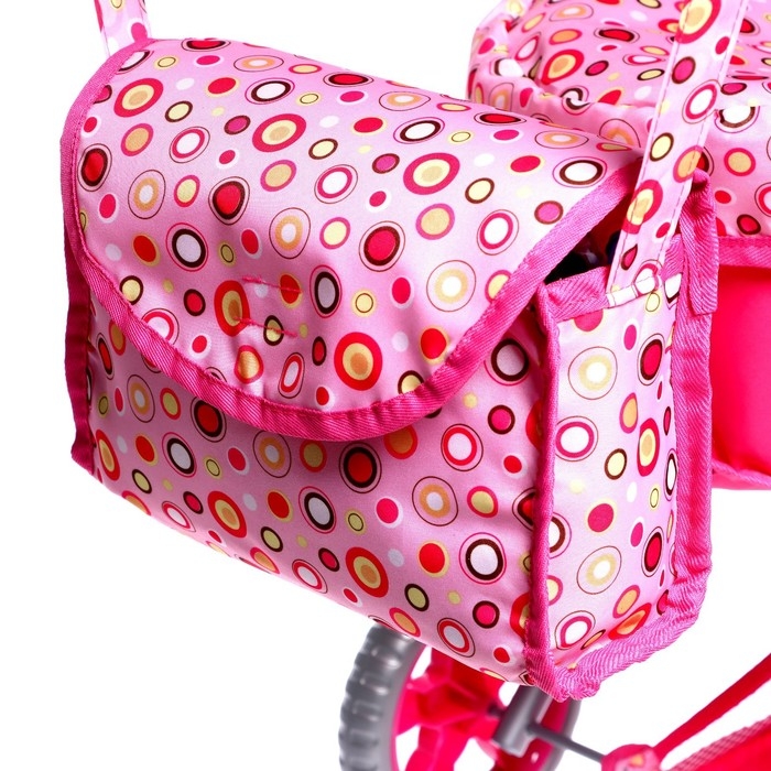 Коляска для кукол зимняя, с сумкой, ручка регулируется, металлический каркас, МИКС Коляска для кукол зимняя, с сумкой, ручка регулируется, металлический каркас, МИКС